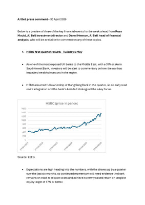 Three big stories for the week ahead: HSBC, Walt Disney and Shell