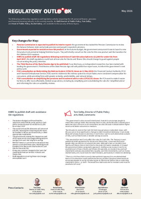 Regulatory outlook: new report will set the scene for future changes to state pension age