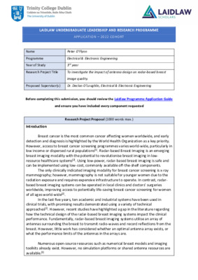 2022 Laidlaw Research Proposal