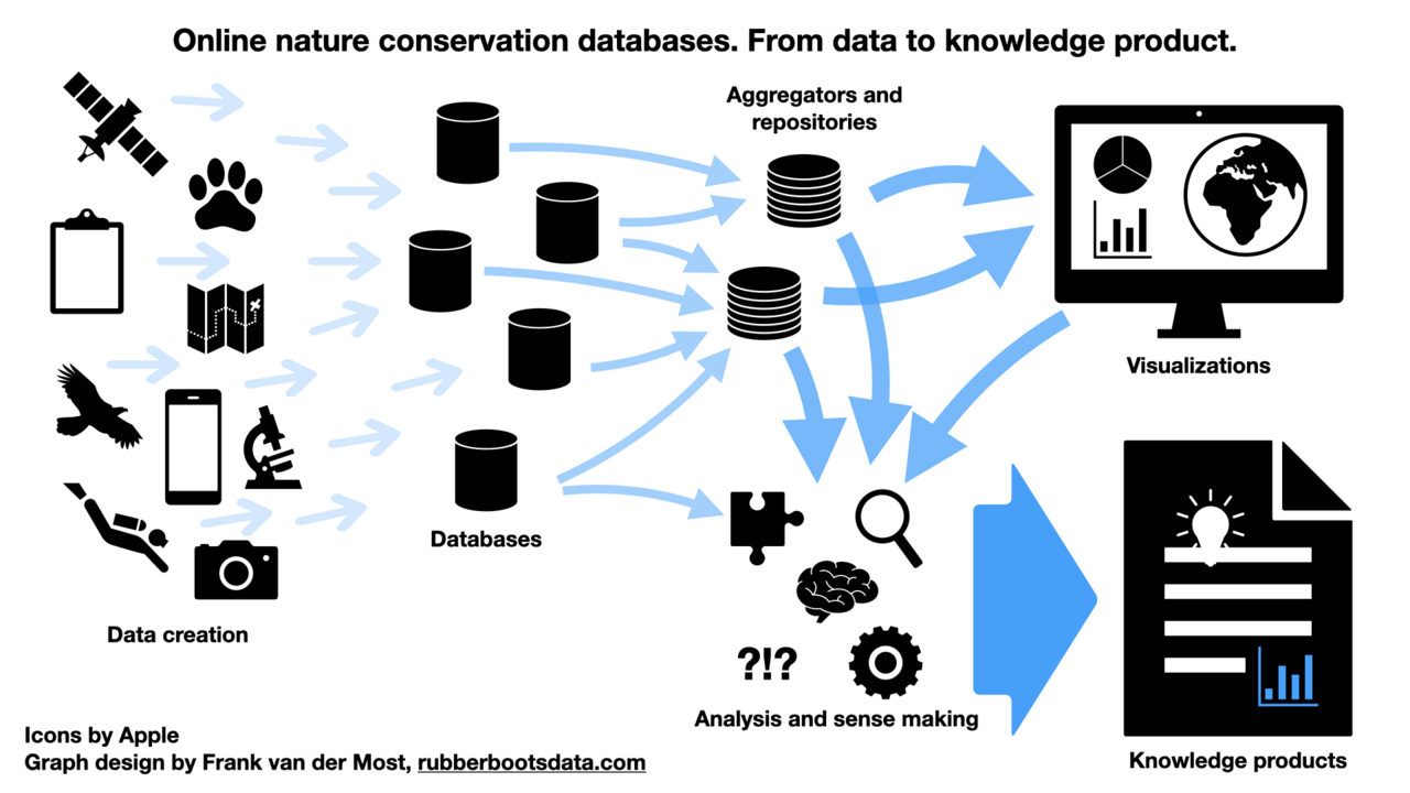Introduction to online nature conservation databases. From data to knowledge product.
