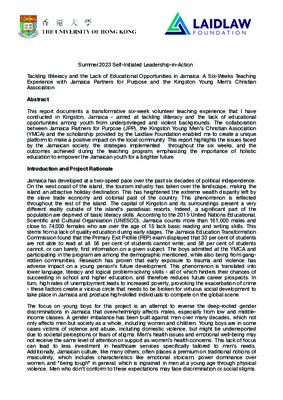 Reflection on my LiA in Kingston, Jamaica (2023)