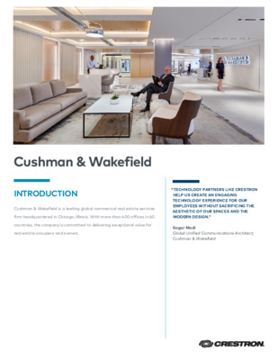 HDBaseT Case Study: Crestron Builds Modern Workspaces for the Full Experience with HDBaseT