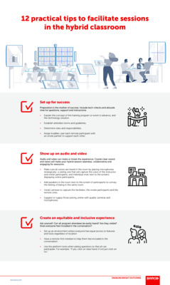 INFOGRAPHIC: 12 Practical Tips to Facilitate Sessions in the Hybrid Classroom