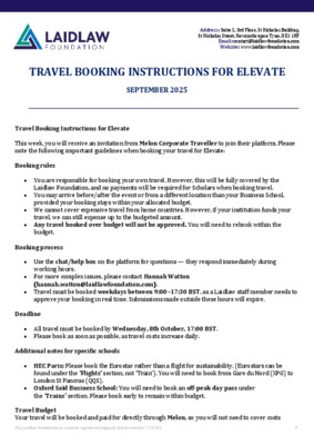 🧳 Elevate Travel Guidance