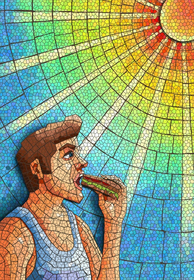 Skin adipocytes stimulate the feeding behavior in males following UV exposure