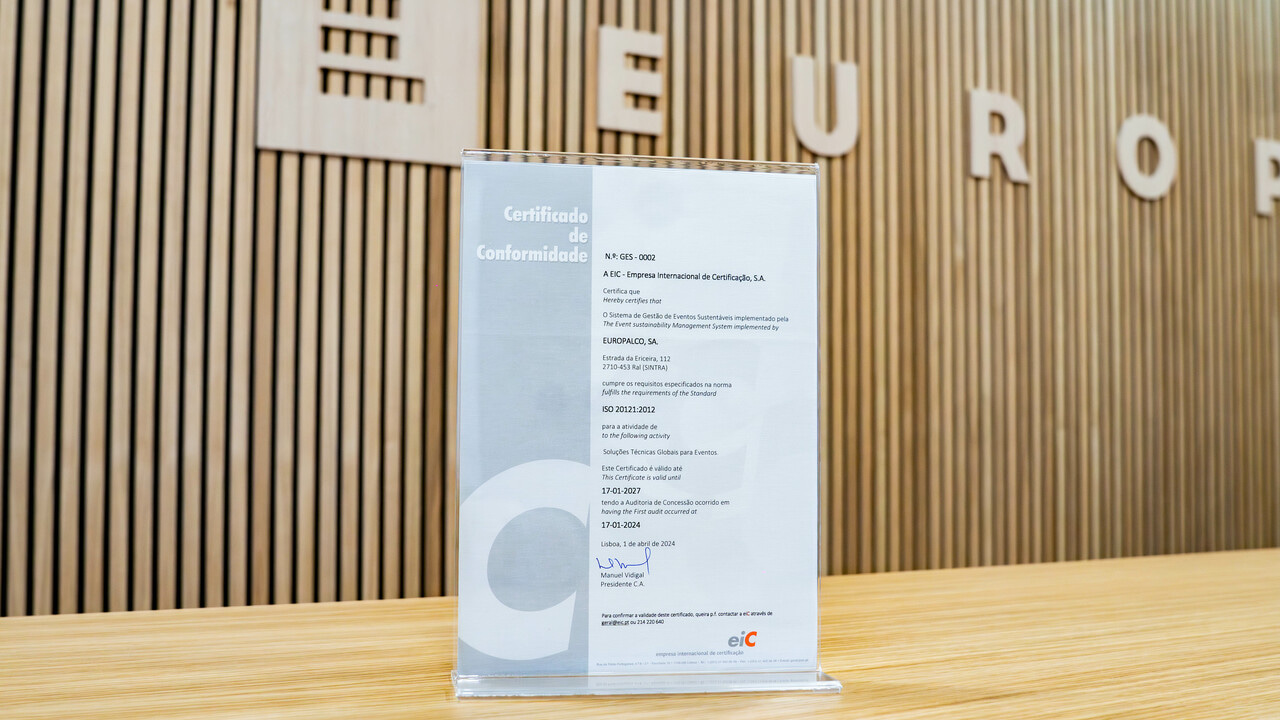 Europalco achieves ISO 20121 certification for sustainable event management