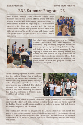 Laidlaw Scholars- TSN BDA Program Summer '23