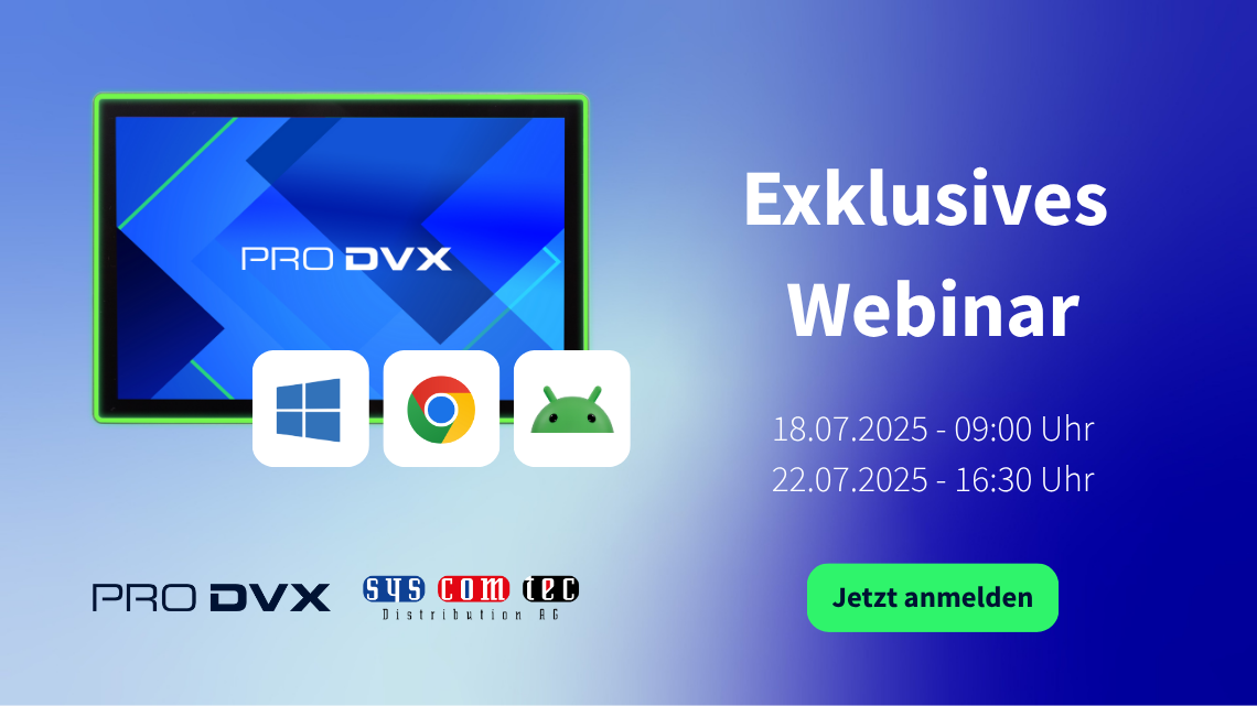 Digital Signage im Fokus: Zwei exklusive Webinare mit ProDVX & Syscomtec