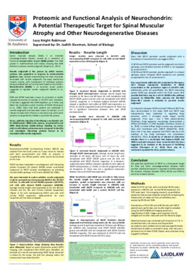 Proteomic and Functional Analysis of Neurochondrin: A Potential Therapeutic Target for Spinal Muscular Atrophy and Other Neurodegenerative Diseases.