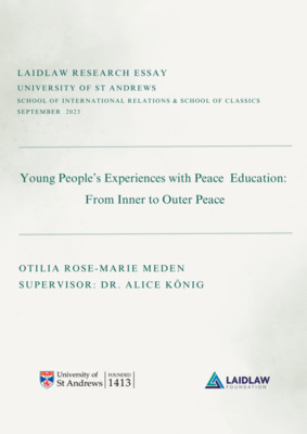 Research Essay: Young People's Experiences with Peace Education: From Inner to Outer Peace