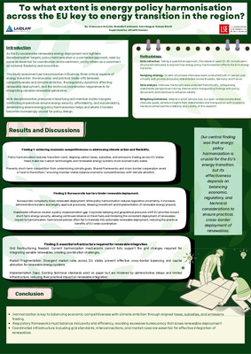 Research Poster on Energy Policy Harmonisation and Energy Transition in EU