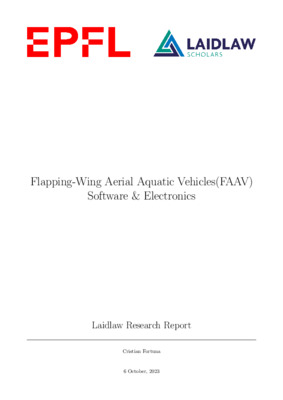 Flapping Wing Aerial Aquatic Vehicles Software & Electronics Research Report