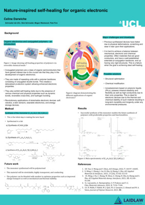 Nature-inspired self-healing for organic electronic