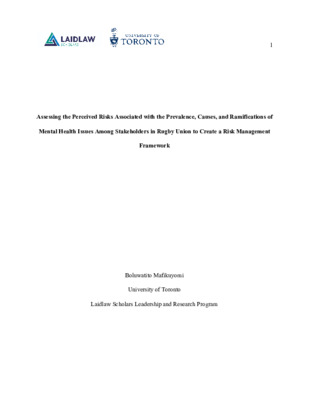 Laidlaw Summer 1 Research Paper