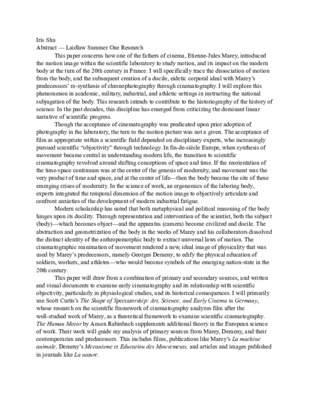 Summer One Research Abstract