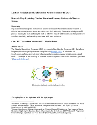 Exploring Circular Bionutient Economy Pathways in Western Kenya.