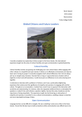 Blog 2: Global Citizens and Future Leaders