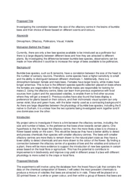 Hannah Lawless Research Proposal