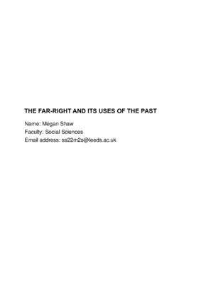 Reflective Report: The Far-Right and its uses of the Past