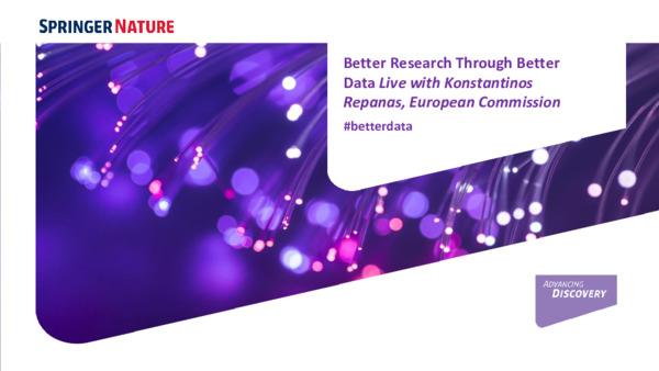 Presentation: Better Research Through Better Data Live with the European Commission
