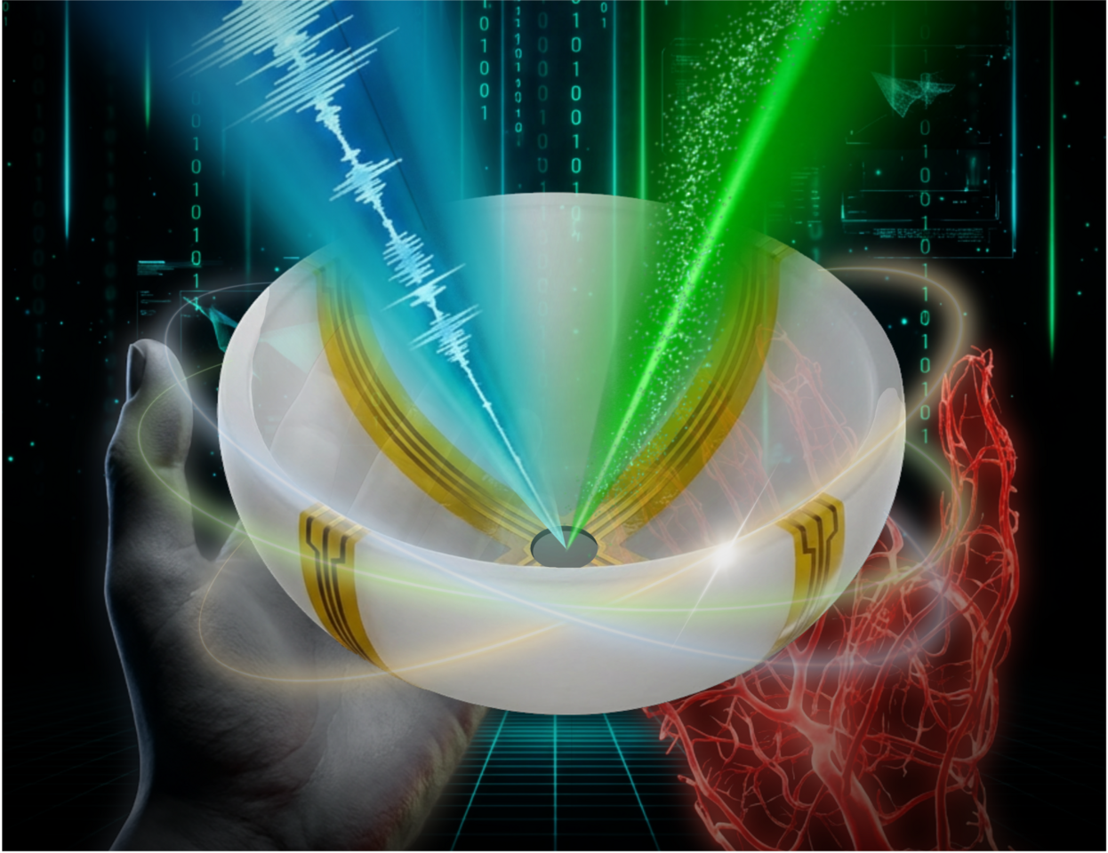 Painting the human body with light and sound