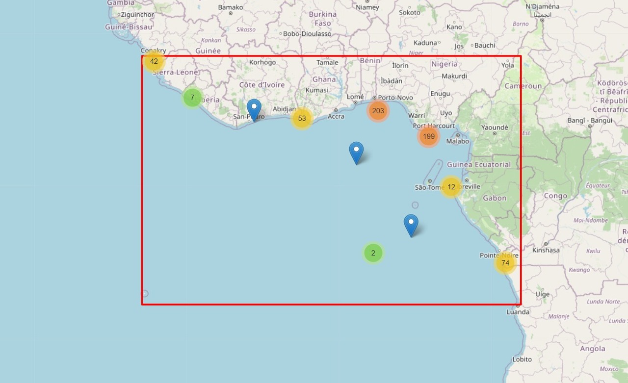 Gulf of Guinea: Piracy in a dataset.