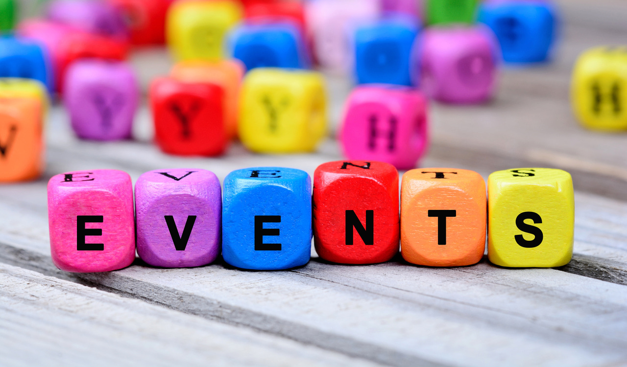 Upcoming events - come and say hi!