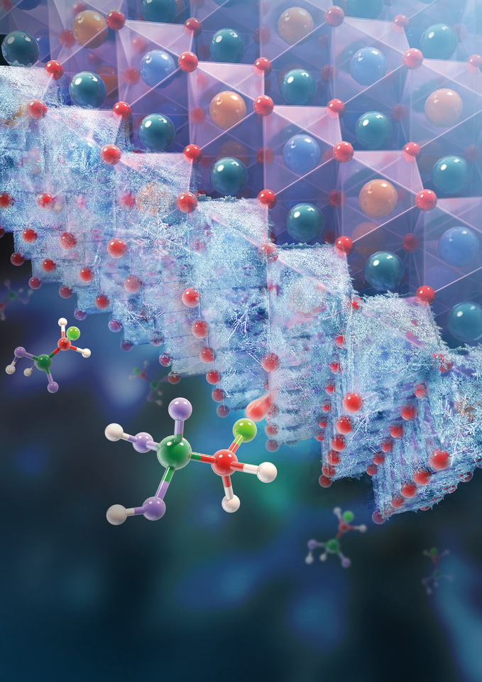 Electron-withdrawing organic ligands “freeze” the surface of tin-based perovskite