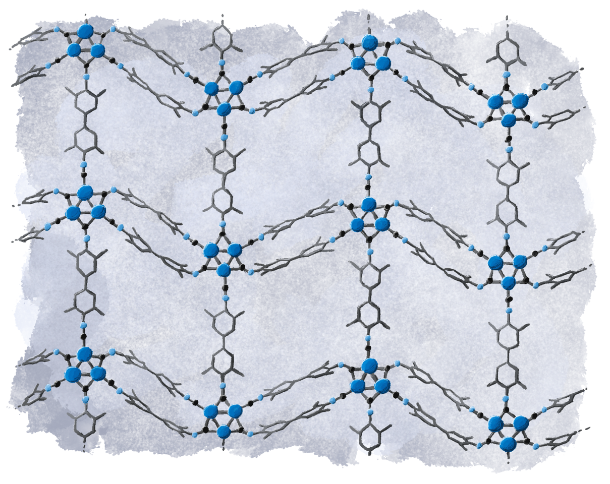A zero-valent palladium cluster-organic framework