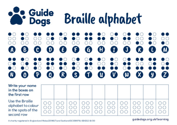 Braille Alphabet Activity