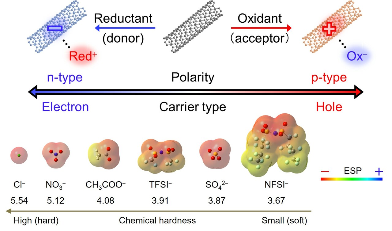 Stable p-type carbon nanotubes: toward molecular electronics