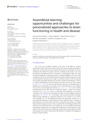 Assembloid learning: opportunities and challenges for personalized approaches to brain functioning in health and disease