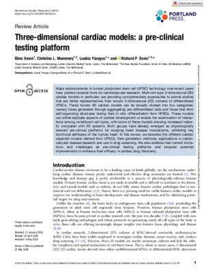 Three-dimensional cardiac models: a pre-clinical testing platform