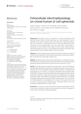 Extracellular electrophysiology on clonal human β-cell spheroids