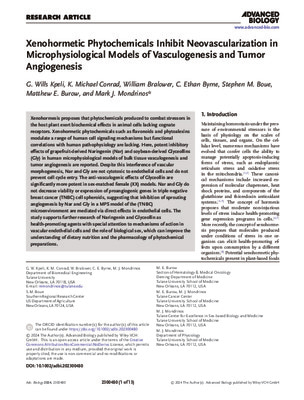 Xenohormetic Phytochemicals Inhibit Neovascularization in Microphysiological Models of Vasculogenesis and Tumor Angiogenesis