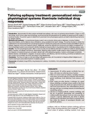 Review: Tailoring epilepsy treatment: personalized micro-physiological systems illuminate individual drug responses