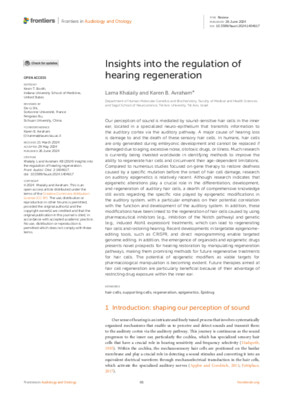 Insights into the regulation of hearing regeneration