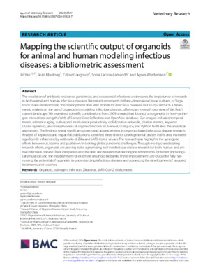 Mapping the scientific output of organoids for animal and human modeling infectious diseases: a bibliometric assessment