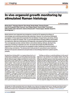 In vivo organoid growth monitoring by stimulated Raman histology