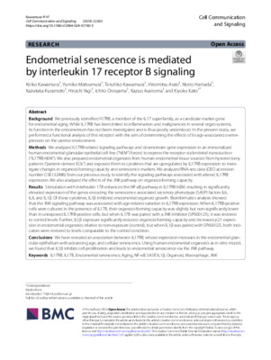 Endometrial senescence is mediated by interleukin 17 receptor B signaling