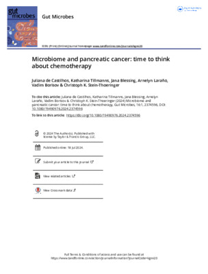 Microbiome and pancreatic cancer  time to think about chemotherapy
