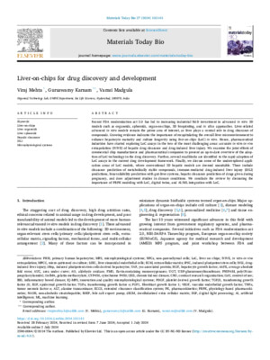 Liver-on-chips for drug discovery and development