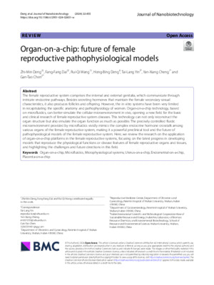 Organ-on-a-chip: future of female reproductive pathophysiological models