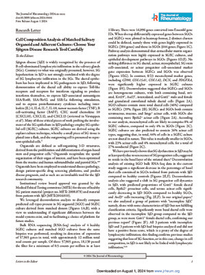 Cell Composition Analysis of Matched Salivary Organoid and Adherent Cultures: Choose Your Sjögren Disease Research Tool Carefully