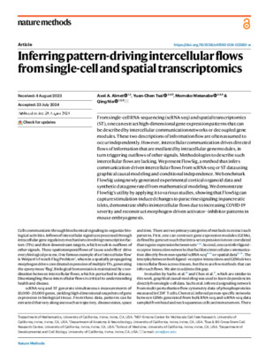 Inferring pattern-driving intercellular flows from single-cell and spatial transcriptomics