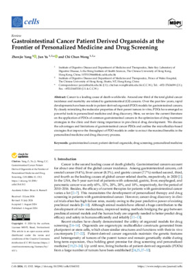 Gastrointestinal Cancer Patient Derived Organoids at the Frontier of Personalized Medicine and Drug Screening