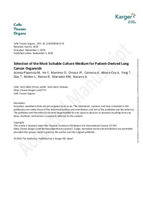 Selection of the Most Suitable Culture Medium for Patient-Derived Lung Cancer Organoids