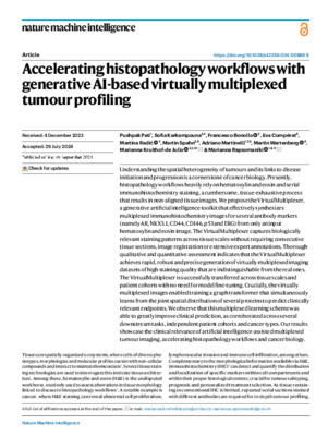 Accelerating histopathology workflows with generative AI-based virtually multiplexed tumour profiling
