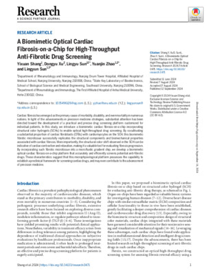 A Biomimetic Optical Cardiac Fibrosis-on-a-Chip for High-Throughput Anti-Fibrotic Drug Screening