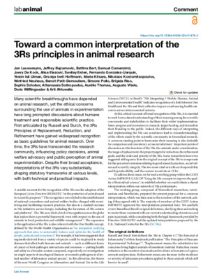 Toward a common interpretation of the 3Rs principles in animal research
